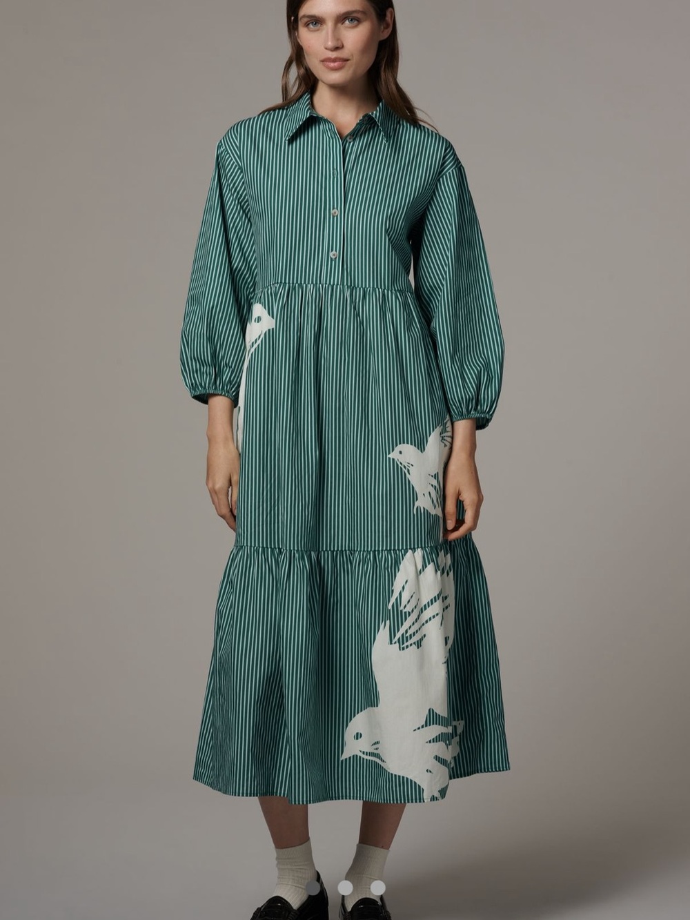Anthropologie Bettina Tiered Shirtdress by Maeve  XS